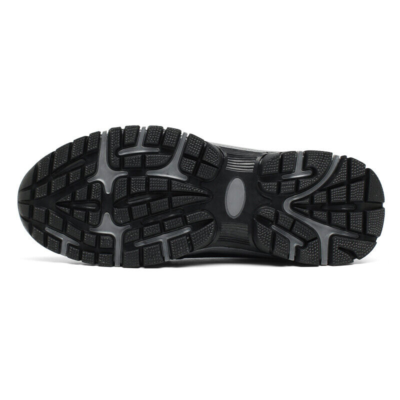 Black athletic shoe sole on a white background