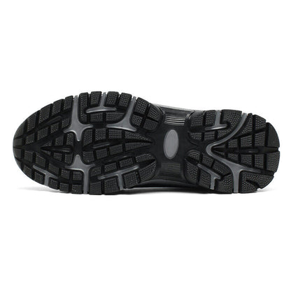 Black athletic shoe sole on a white background